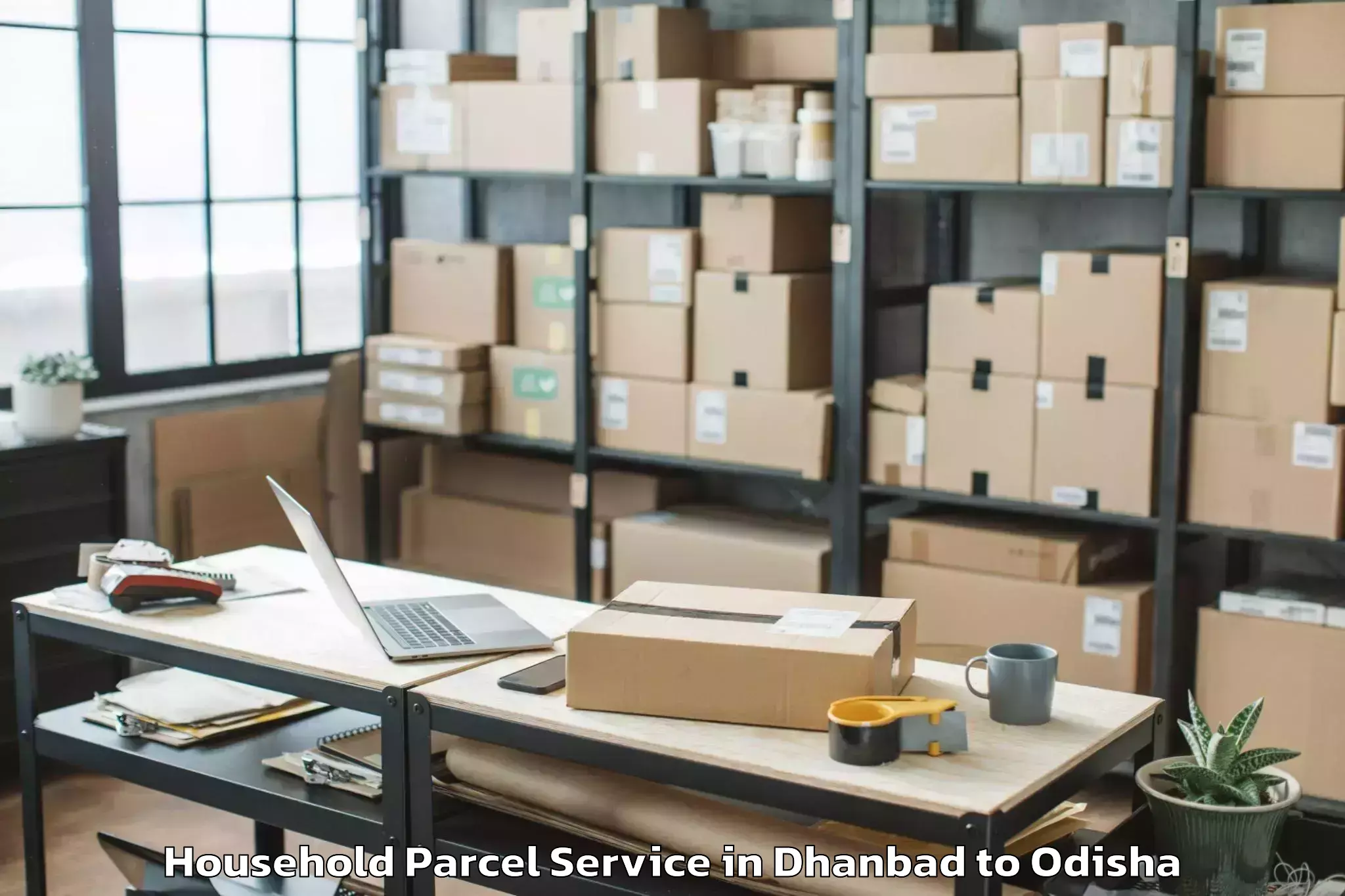 Easy Dhanbad to Kuchaiburi Household Parcel Booking